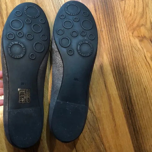 NWT Marc Jacobs metallic mouse ballet flat