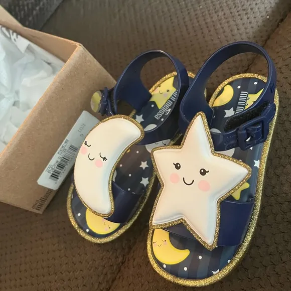 NWT MINI MELISSA Mar Sweet Dreams Kids Sandals Glow In The Dark Size 9T