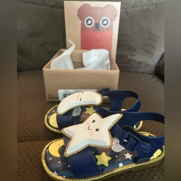 NWT MINI MELISSA Mar Sweet Dreams Kids Sandals Glow In The Dark Size 9T