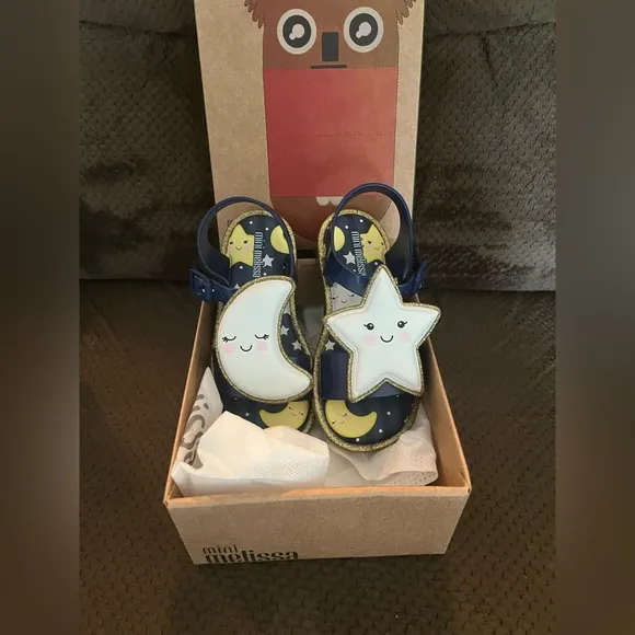 NWT MINI MELISSA Mar Sweet Dreams Kids Sandals Glow In The Dark Size 9T