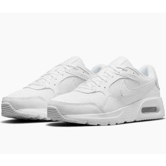 NWT Nike Air Max SC White Mesh Leather Air Cushioning Sneakers Size 10