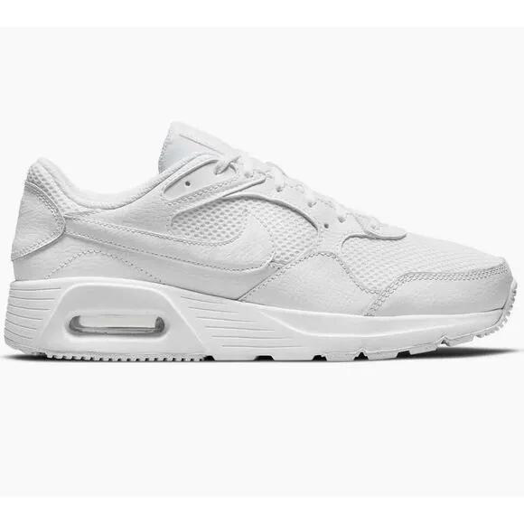 NWT Nike Air Max SC White Mesh Leather Air Cushioning Sneakers Size 10