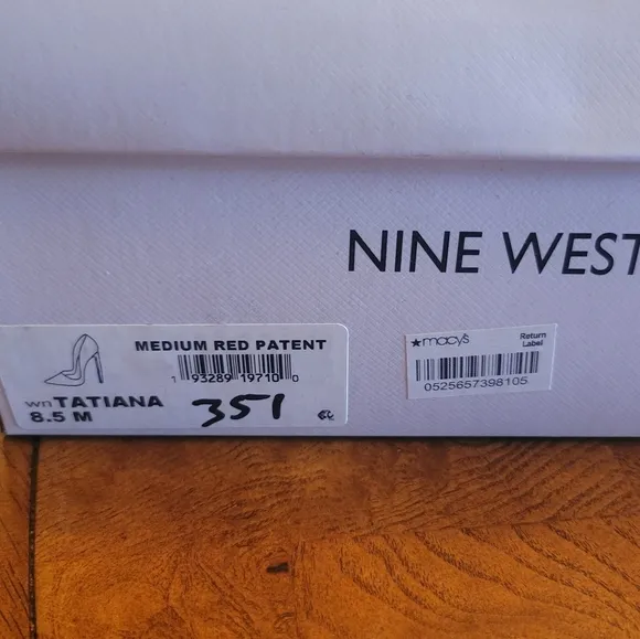 NWT Nine West Fire Hot Red Genuine Patent Leather Heels Size 8.5