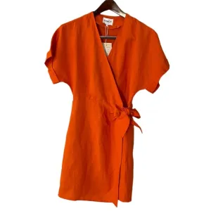 NWT NORDSTROM FRNCH Paris Wrap Woven Dress Linen Blend.  Business Casual