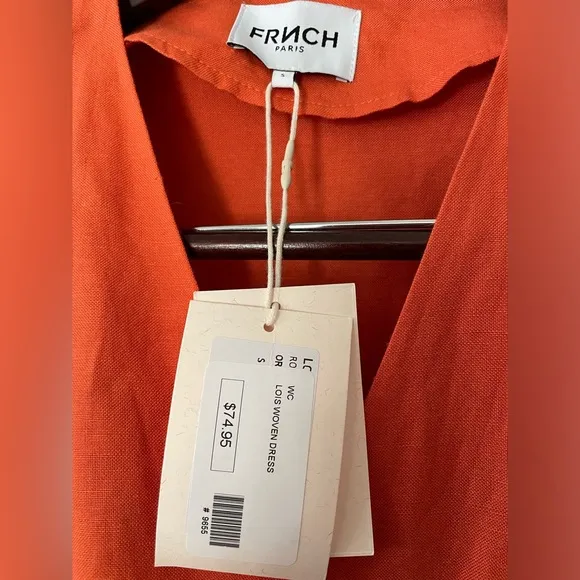NWT NORDSTROM FRNCH Paris Wrap Woven Dress Linen Blend.  Business Casual