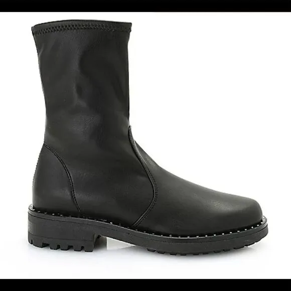 NWT Rapisardi by Ron White “Frances”Leather like &amp; Elastic Ankle Boots. Italian