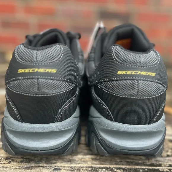NWT Skechers Men's Cankton Steel Toe Leather &amp; Mesh Work Shoes Memory Foam Sz 13