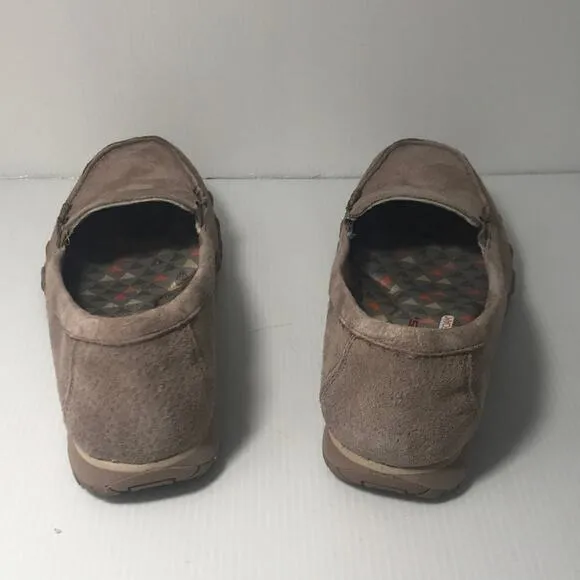 NWT Skechers Relaxed Fit Air-Cooled Memory Foam Brown Suede Slip-On Shoes 8.5