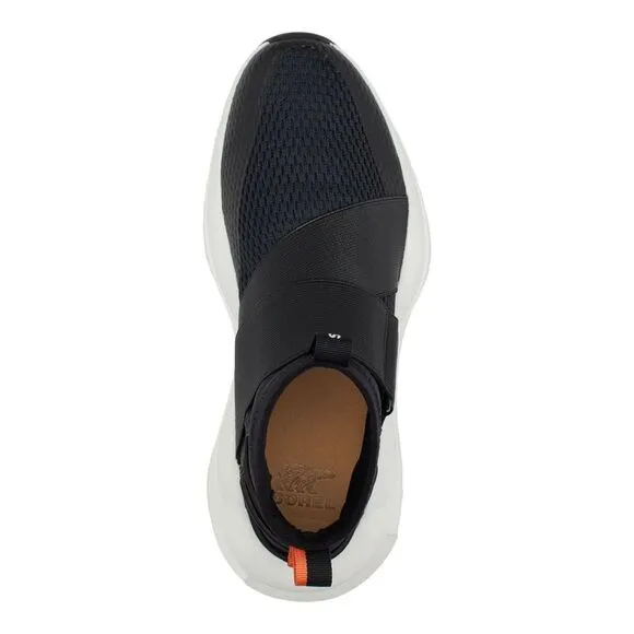 NWT SOREL Womens Black Up Back Explorer Defy Wedge Slip On Sneakers Shoes 7