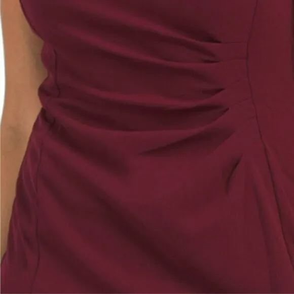 NWT TAHARI ASL Women's Envelope Button Collar Pleated Mini Dress