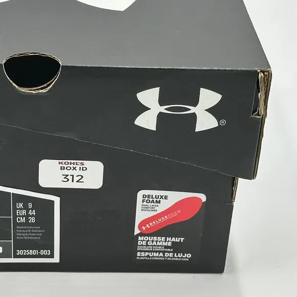 NWT Under Armour Charged Pursuit 3 Running Shoes Mens Size 10 4E Extra Wide $70