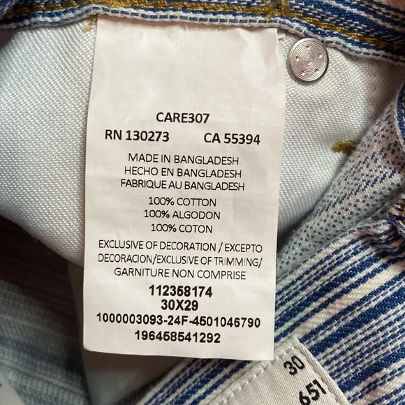 NWT Wrangler Sunset Stripe Mid-Rise Straight Jeans 30x29 free people