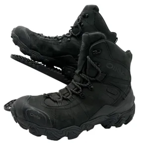 Oboz Bridger Mid Mens 9 B-Dry Primaloft Hiking Boots Shoes Black Leather Ankle
