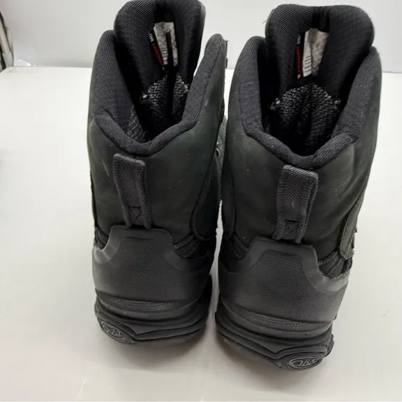 Oboz Bridger Mid Mens 9 B-Dry Primaloft Hiking Boots Shoes Black Leather Ankle