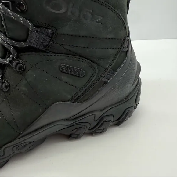 Oboz Bridger Mid Mens 9 B-Dry Primaloft Hiking Boots Shoes Black Leather Ankle