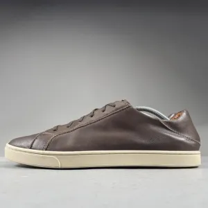 Olukai Kahu Pahaha Men's 11 Brown Leather Casual Comfort Sneakers Lace Up Shoes