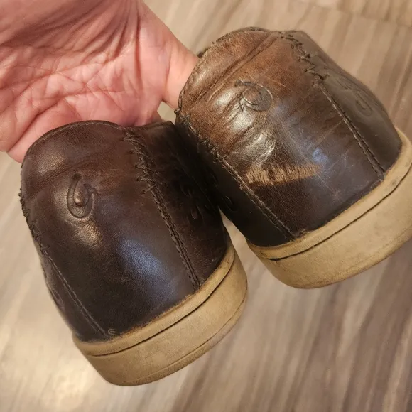 OluKai Kama'Aina Tooled Leather Slip On Loafer Shoes Casual Mens Size 11…