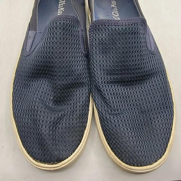 Olukai Lae Ahi Mens 13 Blue Slip On Sneakers Shoes Casual Walking 10443-TFTF
