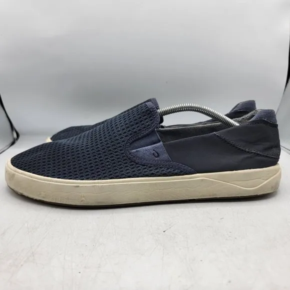 Olukai Lae Ahi Mens 13 Blue Slip On Sneakers Shoes Casual Walking 10443-TFTF