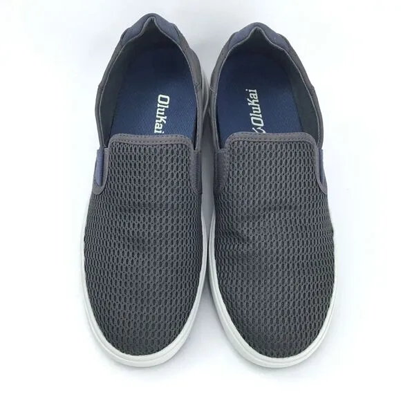 Olukai Lae'ahi Shoes Men's sz 7 Slip-on Loafer Grey Mesh Casual Convertible