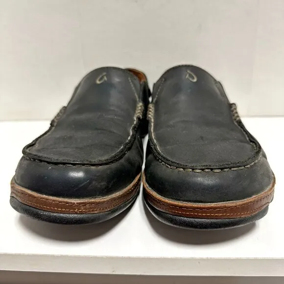 OluKai Moloā Leather Slip On Shoes