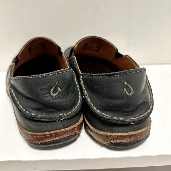 OluKai Moloā Leather Slip On Shoes