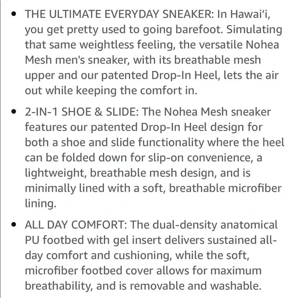 OLUKAI Nohea Mesh Men's Slip On Shoes Size 12