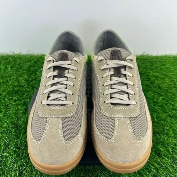 OluKai Punini Court Sneakers Men Size 10 Brown Green Leather Suede Shoes NEW