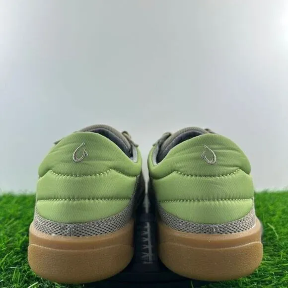 OluKai Punini Court Sneakers Men Size 10 Brown Green Leather Suede Shoes NEW