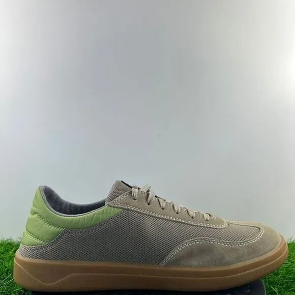 OluKai Punini Court Sneakers Men Size 10 Brown Green Leather Suede Shoes NEW