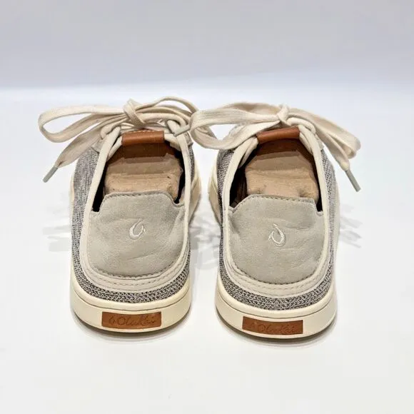 OluKai Women’s Pehuea Li Slip On Shoes Beige Gray Mesh Convertible Heel Size 7