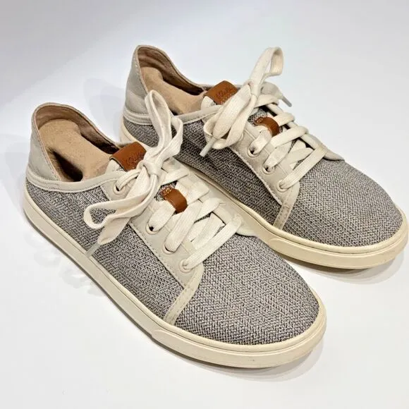 OluKai Women’s Pehuea Li Slip On Shoes Beige Gray Mesh Convertible Heel Size 7