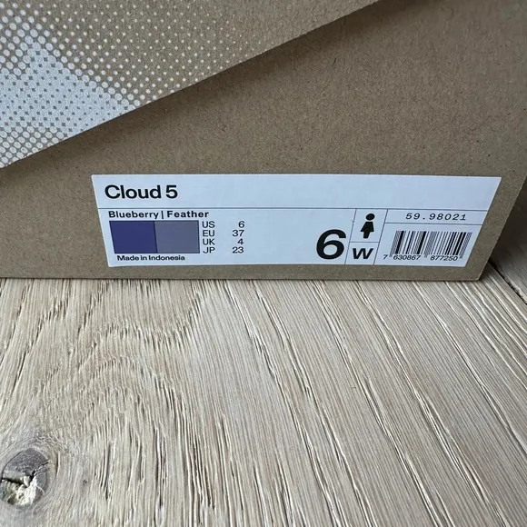 On Cloud 5 Running Sneakers - Blueberry/Feather