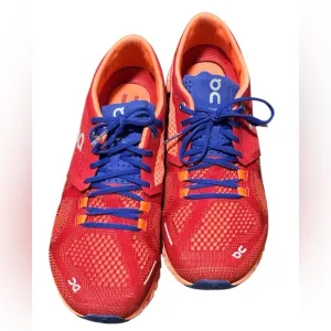On Cloud On Running Shoes Women’s Sneakers Sz 9 Red Blue Great Condition
