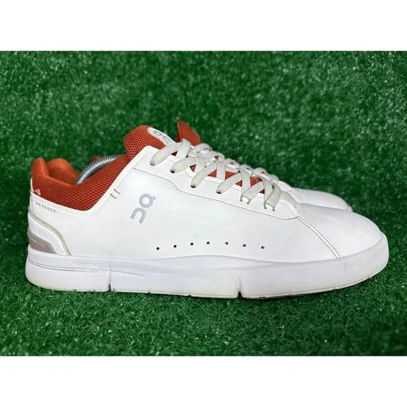 On Cloud The Roger Advantage Men's Shoes Sneakers White Rust 48.98516 Size 11