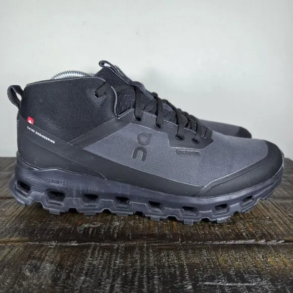 ON CloudRoam Waterproof Womens SIze 9 Running Hiking Athletic Shoes Black Gray