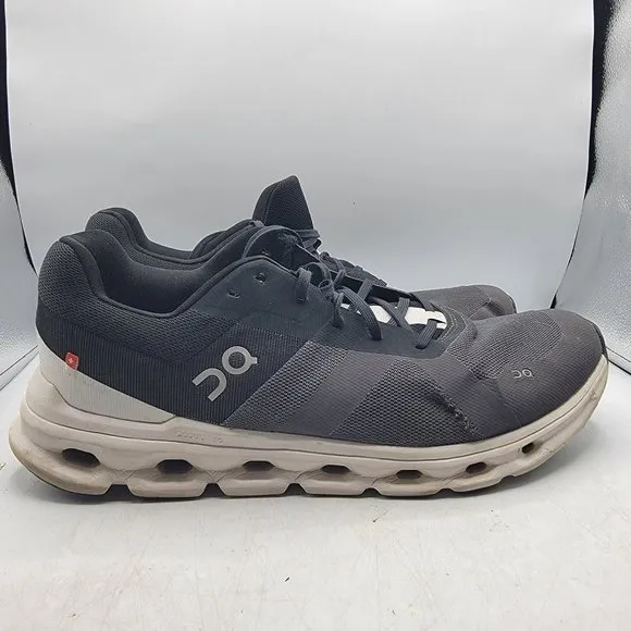 On Cloudrunner Mens 13 Running Shoes Black Gray Sneakers Athletic Casual