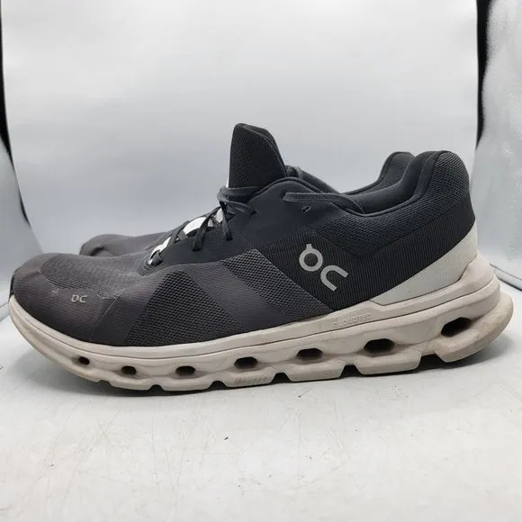 On Cloudrunner Mens 13 Running Shoes Black Gray Sneakers Athletic Casual