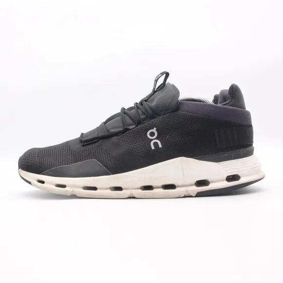 On Running CloudNova Black Men's Size 10.5 Black Athletic Running Sneakers