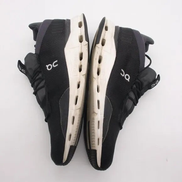 On Running CloudNova Black Men's Size 10.5 Black Athletic Running Sneakers