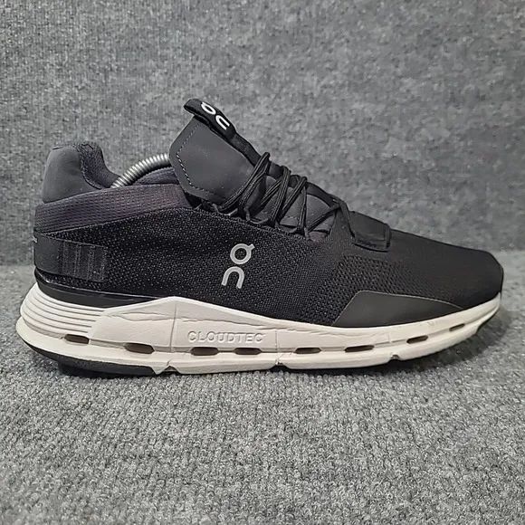 ON Running Cloudnova Men's Sneakers Black 26.99116 5 Sport CloudTec Shoes 10.5