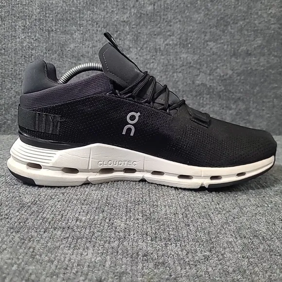 ON Running Cloudnova Men's Sneakers Black 26.99116 5 Sport CloudTec Shoes 10.5