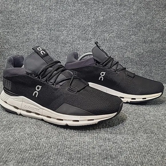 ON Running Cloudnova Men's Sneakers Black 26.99116 5 Sport CloudTec Shoes 10.5