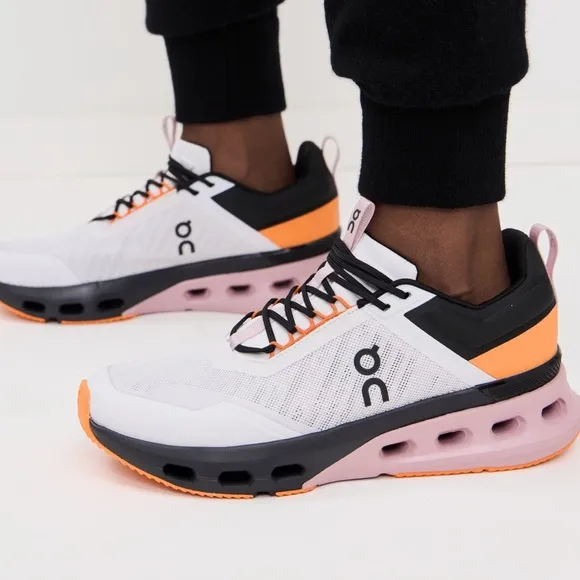 On Running Cloudnova X Women's Sneakers - White, Black, Orange Pink Purple 9