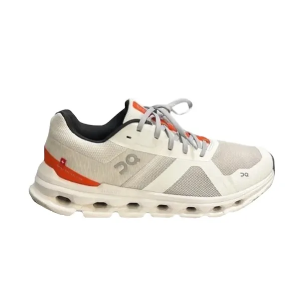 On Running Cloudrunner Sneakers Undyed White Flame  Men’s Size 8.5