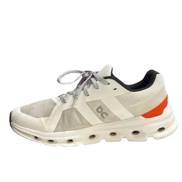 On Running Cloudrunner Sneakers Undyed White Flame  Men’s Size 8.5