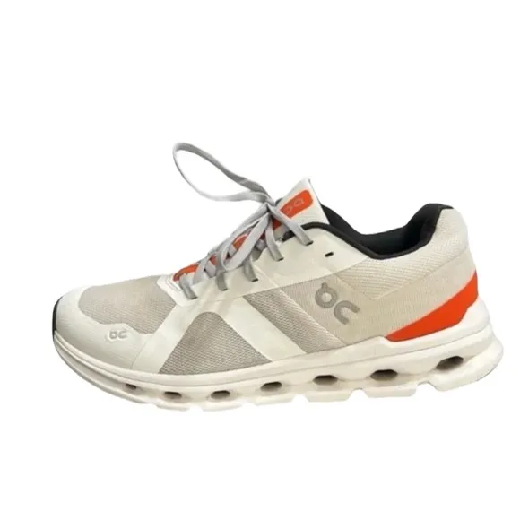 On Running Cloudrunner Sneakers Undyed White Flame  Men’s Size 8.5