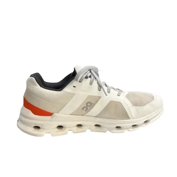 On Running Cloudrunner Sneakers Undyed White Flame  Men’s Size 8.5