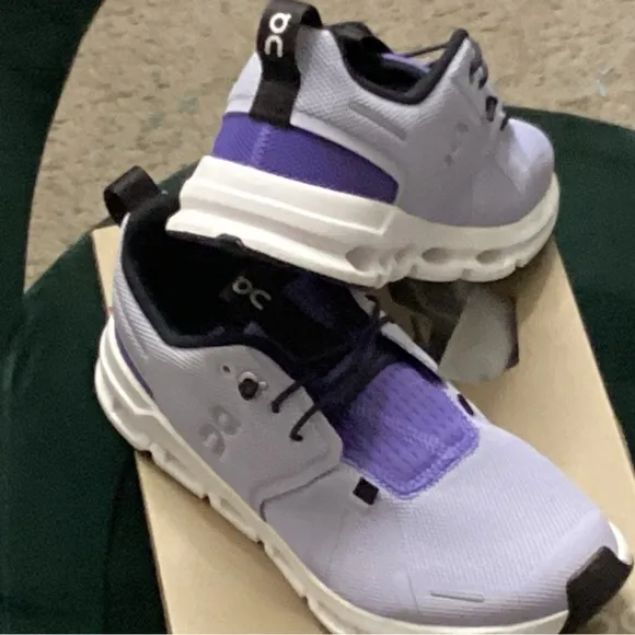 On Running Kids Sneakers in Purple and White