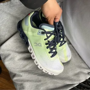 On Running Lime and Navy Sneakers